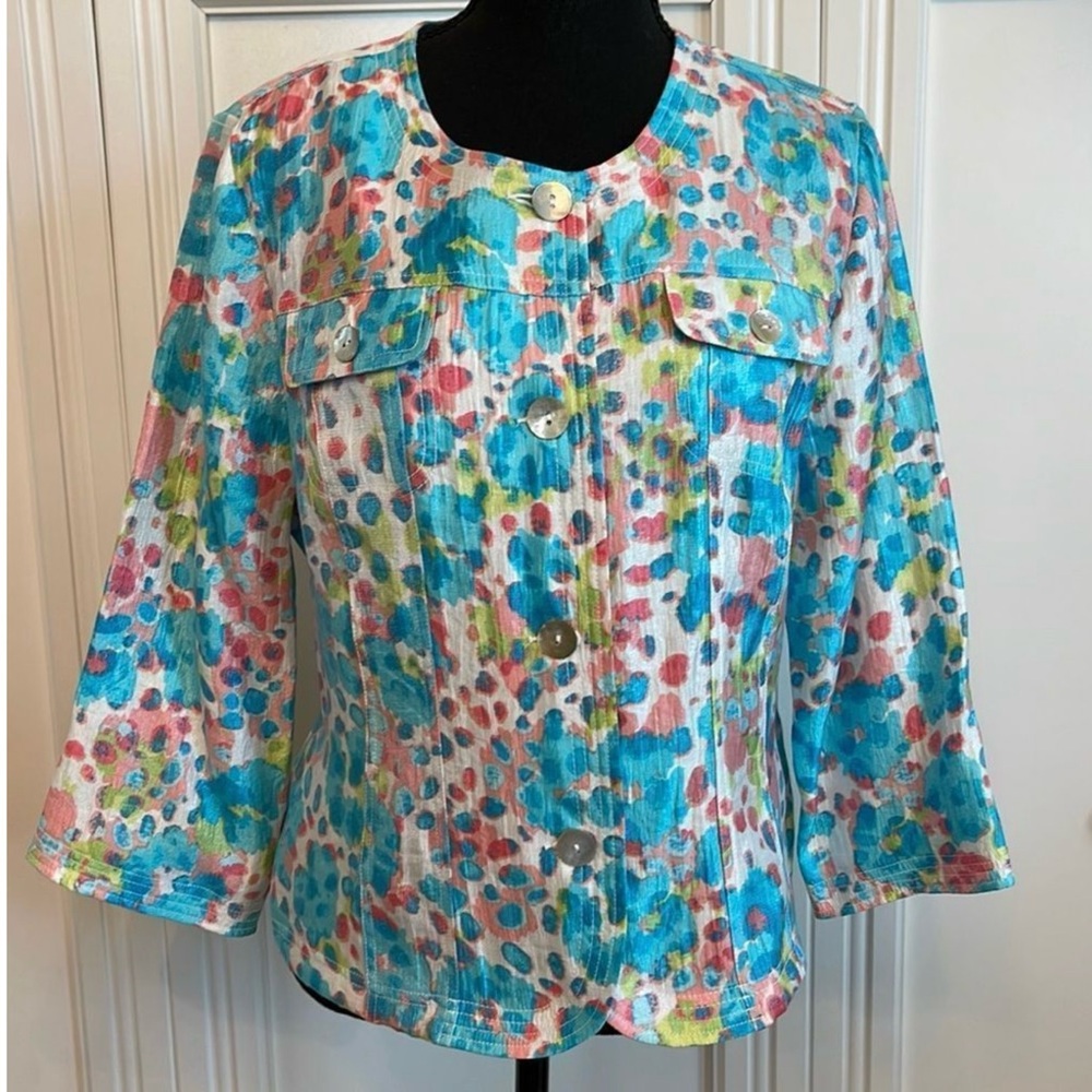 Ruby Rd. Pastel Light Weight Jacket Size 12